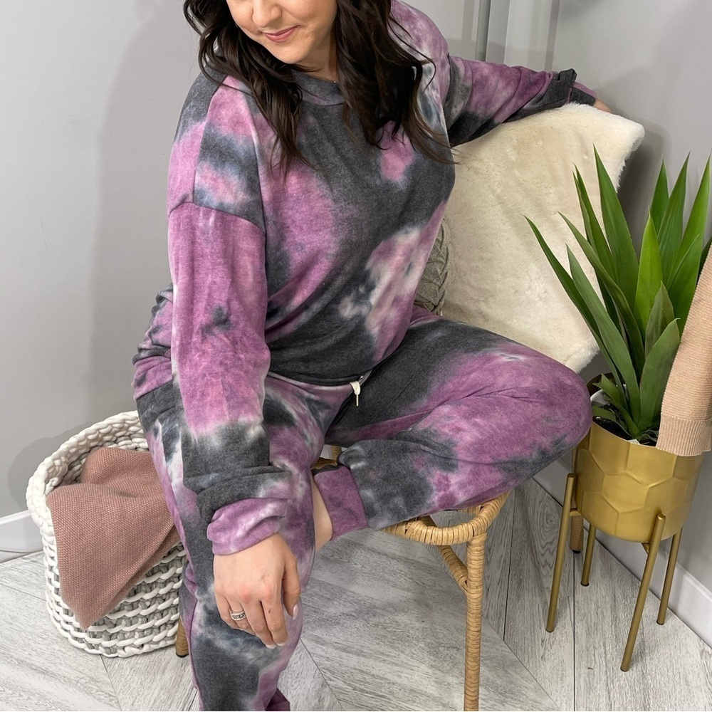 Women’s loungewear set - Purple and dark gray